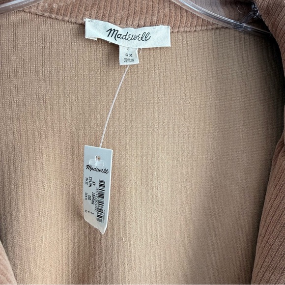 Madewell Knit Corduroy Redford Blazer NWT Plus Size 4X Hazelnut Double Breasted - Picture 9 of 15